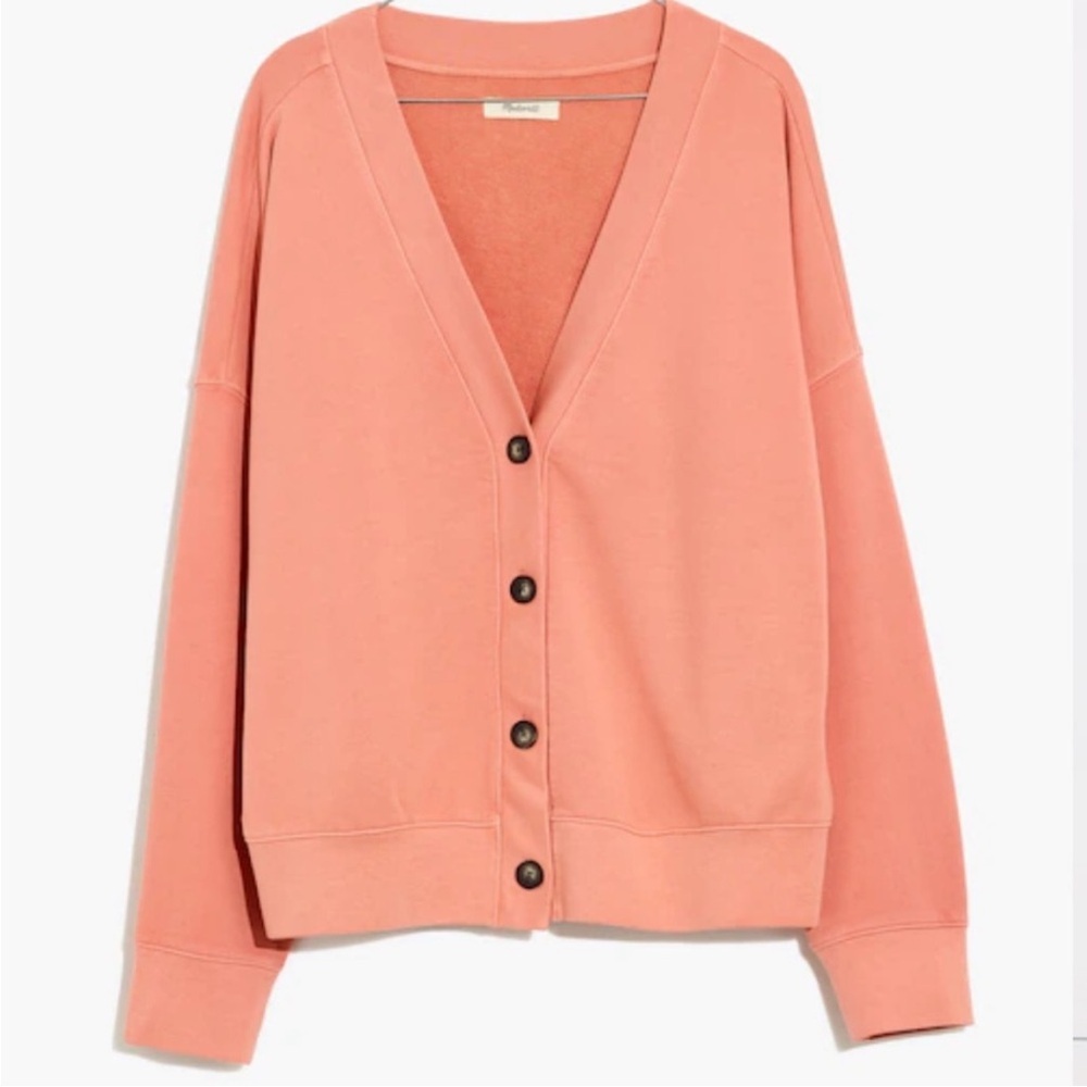 EUC Madewell Cotton Cardigan Sweatshirt
Burnished Blush Size XS Retail $69.50
